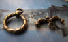 Accessories - 20 Sets Of Antique Bronze  Coil Bow Toggle Clasps A231
