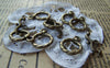 Accessories - 20 Sets Of Antique Bronze  Coil Bow Toggle Clasps A231