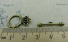 Accessories - 20 Sets Of Antique Bronze Filigree Crown Toggle Clasps A5914