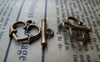 Accessories - 20 Sets Of Antique Bronze Heart Toggle Clasps A225