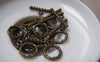 Accessories - 20 Sets Of Antique Bronze Twisted Coil Toggle Clasps A4749