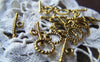 Accessories - 20 Sets Of Antique Gold Coiled Twisted Toggle Clasps A2298