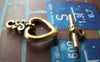 Accessories - 20 Sets Of Antique Gold Heart Toggle Clasps 13x20mm A1254