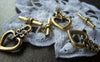 Accessories - 20 Sets Of Antique Gold Heart Toggle Clasps 13x20mm A1254