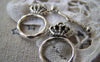 Accessories - 20 Sets Of Antique Silver Filigree Crown Toggle Clasps A2360