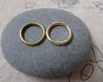 Accessories - 200 Pcs Antique Bronze KC Gold Metal Iron Jump Rings Size 10mm 16gauge