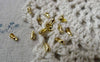 Accessories - 200 Pcs Gold Finished Brass Bead Chain Connector Clasps For Bead Chain Sized 1mm-1.5mm A6273
