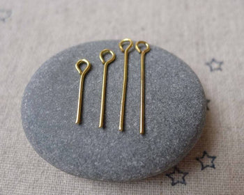 Accessories - 200 Pcs Gold Plated Iron Standard Eyepins (Aprox 21G Wire)