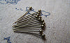 Accessories - 200 Pcs Of Antique Bronze Brass Ball End Headpin - 25G - 14mm A3325