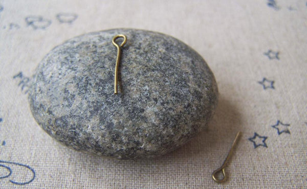 Accessories - 200 Pcs Of Antique Bronze Eye Pin 16mm  A4527