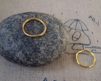 Accessories - 200 Pcs Of Gold Plated Finish Iron Jump Rings Size 12mm 18gauge A5439