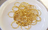 Accessories - 200 Pcs Of Gold Plated Finish Iron Jump Rings Size 12mm 18gauge A5439