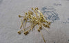 Accessories - 200 Pcs Of Gold Tone Brass Ball End Headpin - 25G - 18mm A6609