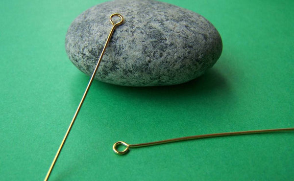 Accessories - 200 Pcs Of Gold Tone Eye Pin Eyepins 45mm  20gauge A3253