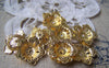 Accessories - 200 Pcs Of Gold Tone Filigree Flower Beads Cap 15mm A2058