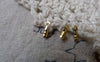 Accessories - 200 Pcs Of Gold Tone Tiny Fold Over Crimp Head Clasps 7mm A7232