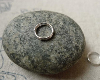 Accessories - 200 Pcs Of Silver Tone Split Rings 8mm 23guage  A6426