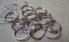 Accessories - 200 Pcs Of Silvery Gray Nickel Tone Split Rings 12mm  A1729