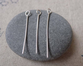 Accessories - 200 Pcs Silver Plated Iron Standard Eyepins Various Sizes Available