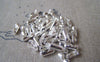 Accessories - 200 Pcs Silver Tone Bead Chain Ends Connector Clasps For Bead Chain Sized 2.4mm A4635