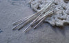 Accessories - 200 Pcs Silver Tone Iron Standard Headpins Various Sizes Available