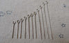Accessories - 200 Pcs Silvery Gray Nickel Tone Iron Standard Eyepins Various Sizes Available