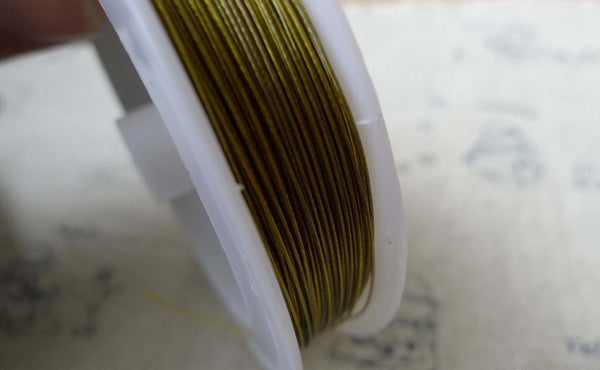 Accessories - 245ft (75m) Of  Antique Bronze Steel Wire 25gauge A6548