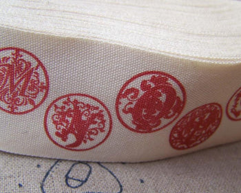 Accessories - 26 English Letters Alphabet Ribbon Label String Red Color Set Of 5 Meters A2885