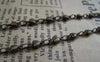 Accessories - 3.3 Ft (1m) Antique Bronze Brass Heart Link Chain Soldered Links A2014