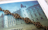 Accessories - 3.3 Ft (1m) Of Antique Bronze Brass Round Filigree Flower Fan Link Chain A2022