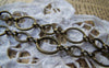 Accessories - 3.3 Ft (1m) Of Antique Bronze Brass Round Link Loops Chain 4x4.5mm A2741