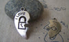 Accessories - 3 Sets (6 Pcs) Of Antique Silver  Lock Heart Charms Pendants 15x30mm A578
