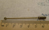 Accessories - 30 Pcs Antique Bronze Brass Eyepin Pin Clutch Brooch  68mm  A7409
