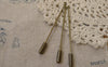 Accessories - 30 Pcs Antique Bronze Brass Eyepin Pin Clutch Brooch  68mm  A7409