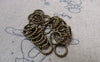 Accessories - 30 Pcs Antique Bronze Brass Twisted Coiled Loop Rings 1.2x8mm A6060