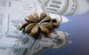 Accessories - 30 Pcs Antique Bronze Four-Leaf Clover Lucky Flower Charms 10x19mm  A6484