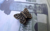 Accessories - 30 Pcs Antique Bronze Pewter Butterfly Beads 11x15mm A7730