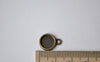 Accessories - 30 Pcs Antique Bronze Round Bezel Settings Pendant Tray Match 8mm Cabochon Radial Design A7880