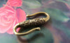 Accessories - 30 Pcs Antique Bronze Textured S Hook Clasps 12x22mm A5230