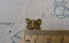 Accessories - 30 Pcs Antique Gold Pewter Butterfly Beads 11x15mm A7293