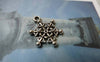 Accessories - 30 Pcs Antique Silver Filigree Snowflake Charms 15x16mm A6466