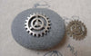 Accessories - 30 Pcs Antique Silver Mechanical Watch Movement Gear Charm 18mm A7092