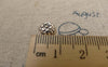 Accessories - 30 Pcs Antique Silver Round Plum Flower Rondelle Beads 8x8mm A6230