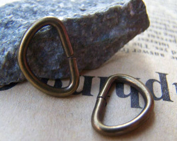 Accessories - 30 Pcs Of Antique Bronze D Jump Rings  11x16mm A3501
