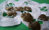 Accessories - 30 Pcs Of Antique Bronze Dotted Heart Charms 11x13mm A1507