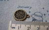 Accessories - 30 Pcs Of Antique Bronze Filigree Round Flower Charms 16mm A5760
