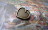 Accessories - 30 Pcs Of Antique Bronze Heart Shaped Base Settings Match 11.5mm Cameo A6072