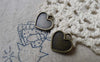 Accessories - 30 Pcs Of Antique Bronze Heart Shaped Base Settings Match 11.5mm Cameo A6072