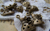 Accessories - 30 Pcs Of Antique Bronze Lovely Dress Charms 11x19mm A1907