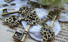 Accessories - 30 Pcs Of Antique Bronze Skeleton Key Charms 11x25mm A185